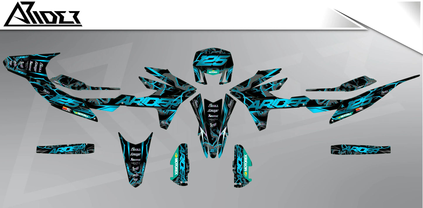 Dekor passend für Aprilia SX 125 - Vortex Edition - Arider