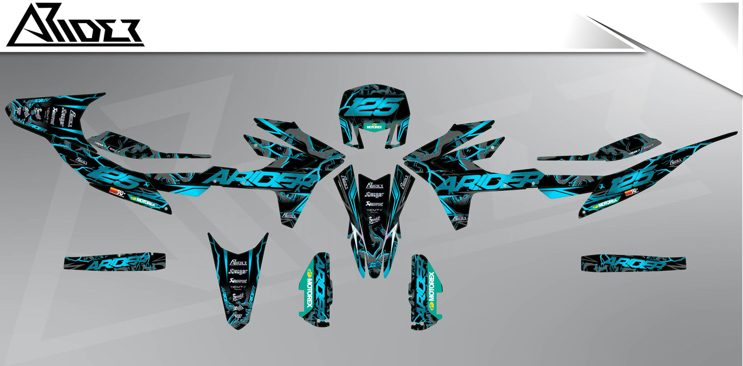 Graphics Kit suitable for Aprilia SX 125 - Vortex Edition