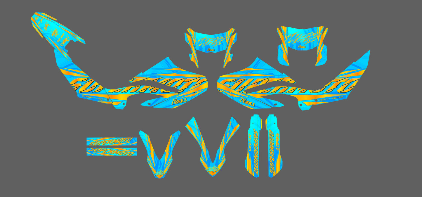 Graphics Kit suitable for Yamaha WR 125 X - Breeze Edition