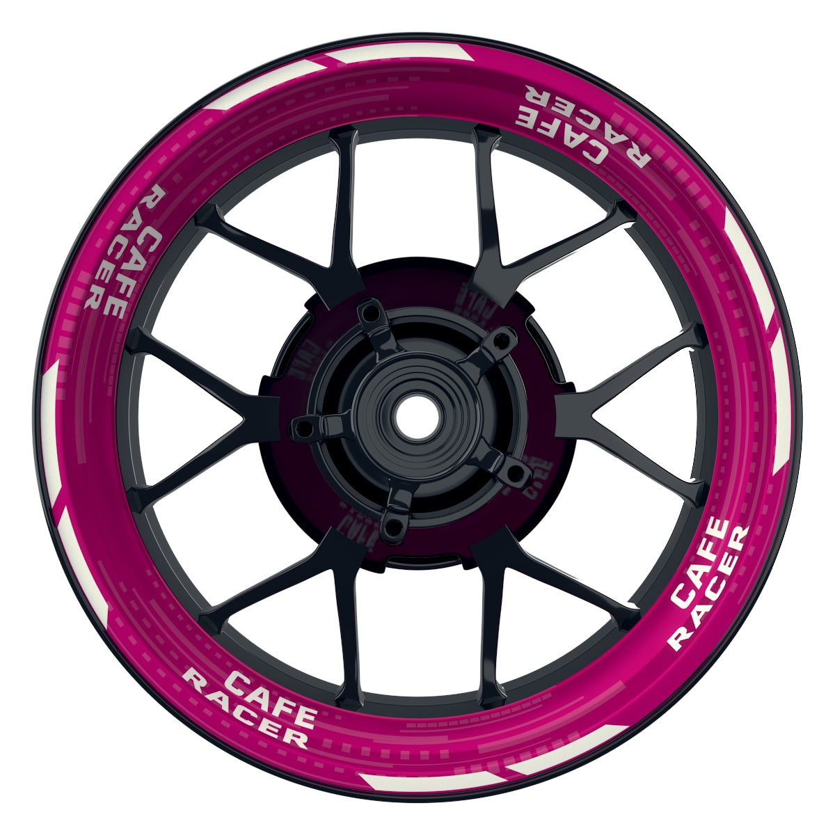 Felgenaufkleber Cafe Racer V2 Premium pink