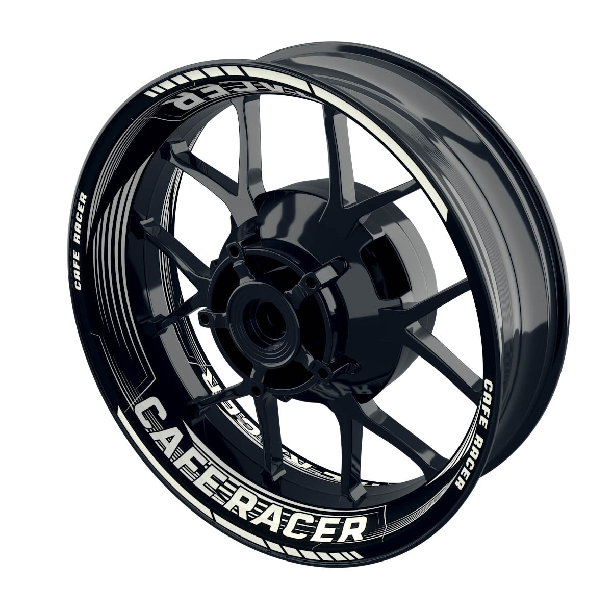 Felgenaufkleber Cafe Racer SAW Wheelsticker Premium geteilt gelb