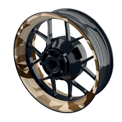 Felgenaufkleber Camouflage Desert eckig clean Premium keine