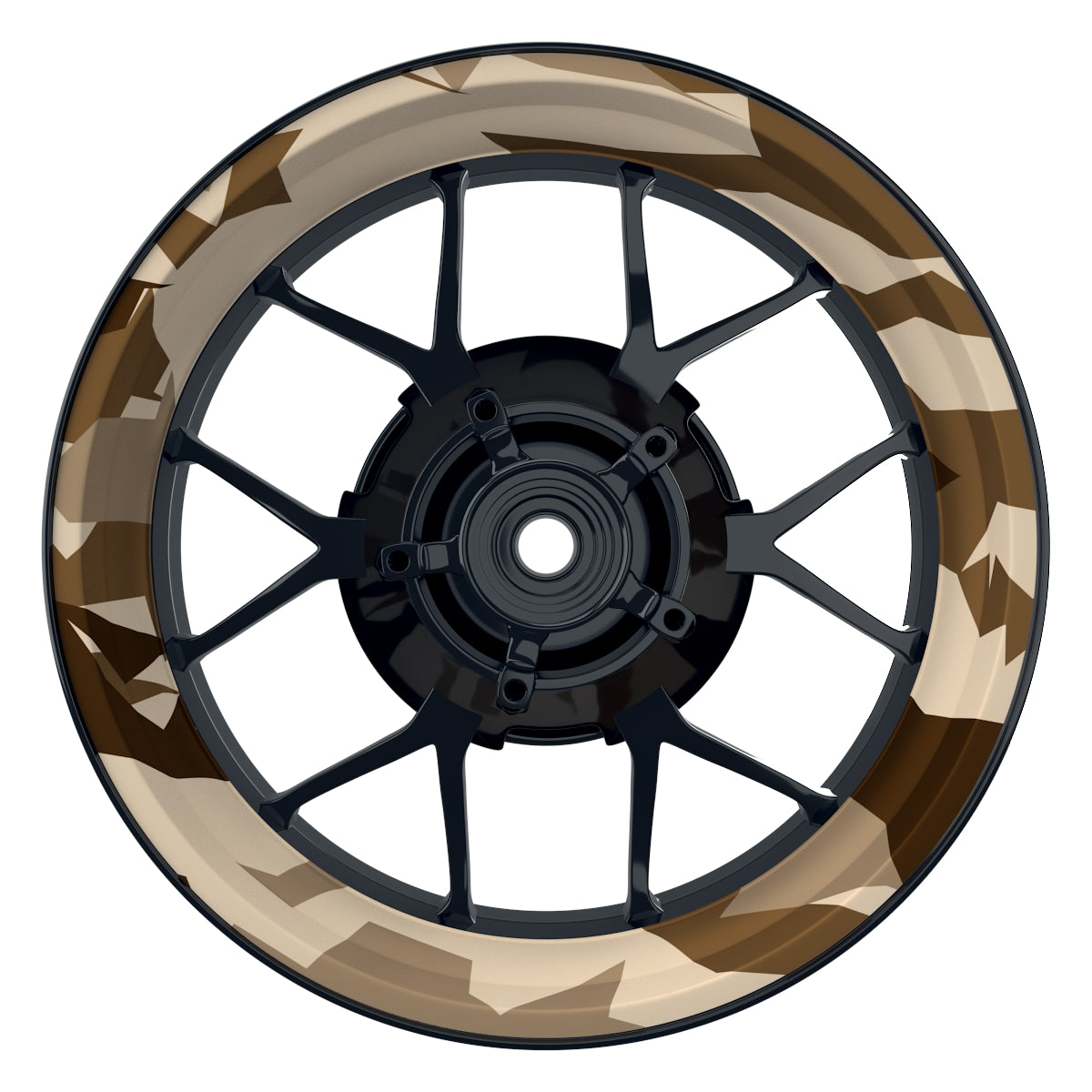 Felgenaufkleber Camouflage Desert eckig clean Premium keine