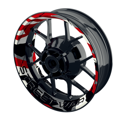 Felgenaufkleber Camouflage Redwood Eckig Streetwar Premium keine