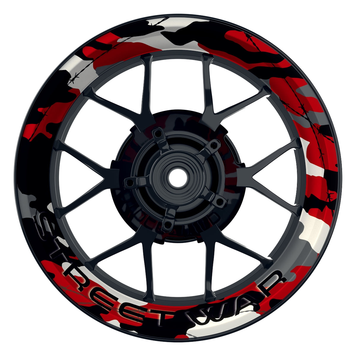 Felgenaufkleber Camouflage Redwood rund Streetwar Premium keine