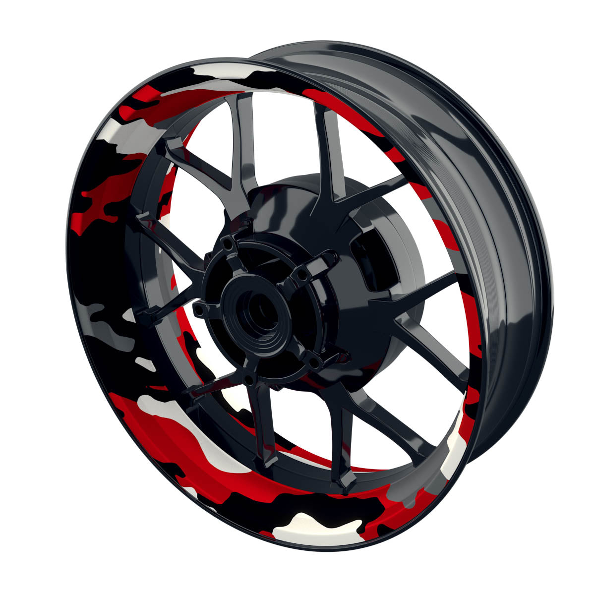 Felgenaufkleber Camouflage Redwood rund clean Premium keine