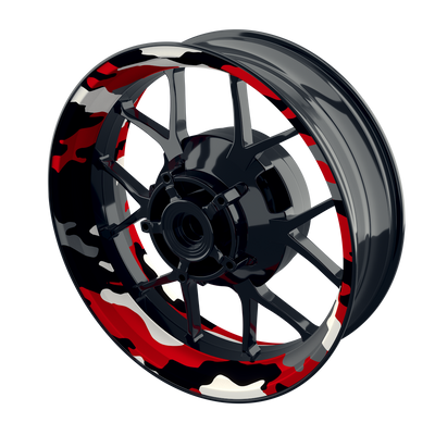 Felgenaufkleber Camouflage Redwood rund clean Premium keine