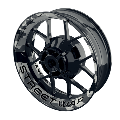 Felgenaufkleber Camouflage Snow eckig Streetwar Premium keine