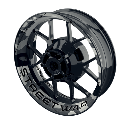 Felgenaufkleber Camouflage Snow rund Streetwar Premium keine