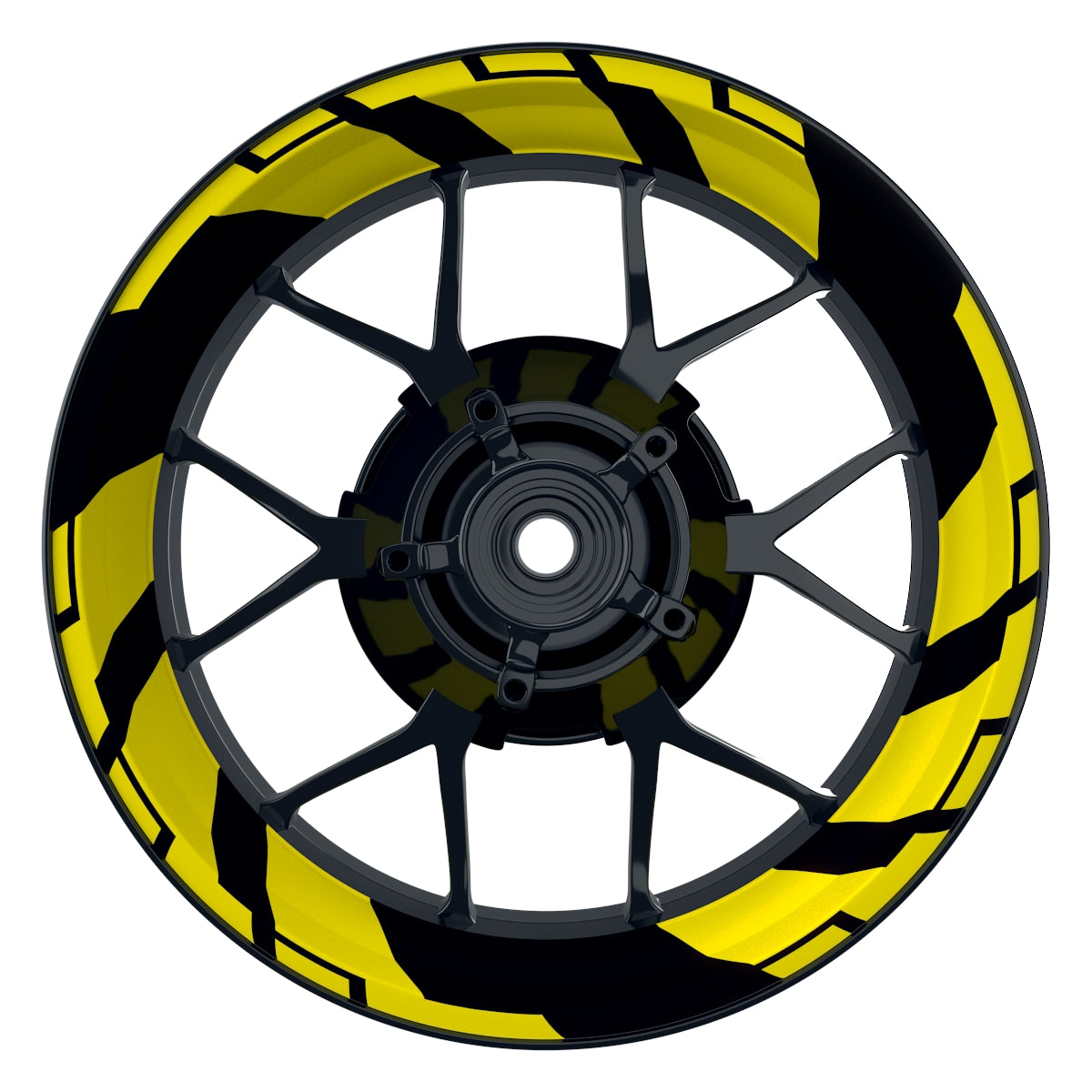 Felgenaufkleber Chainsaw Wheelsticker Premium gelb