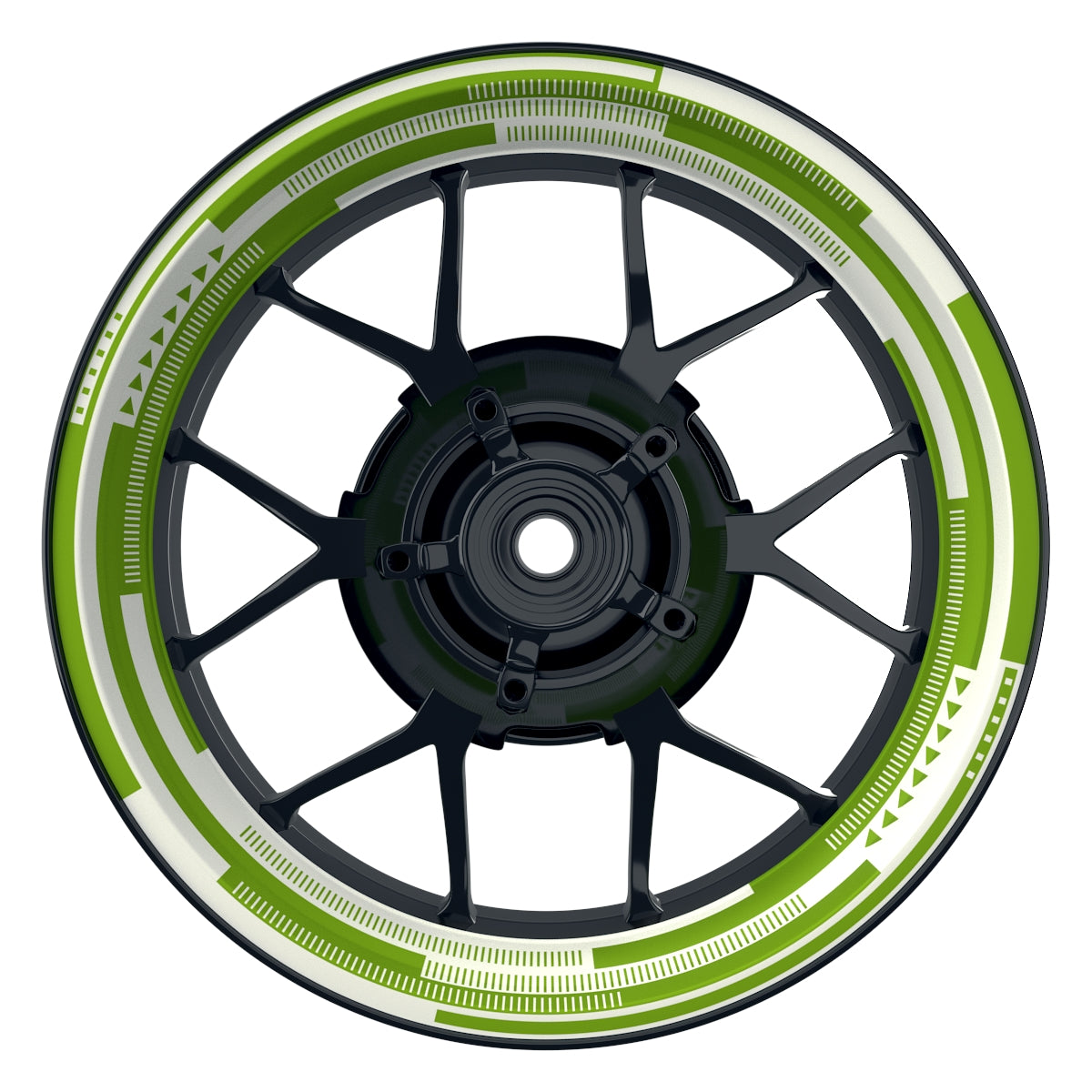 Felgenaufkleber Cybertech weiss Wheelsticker Premium grün