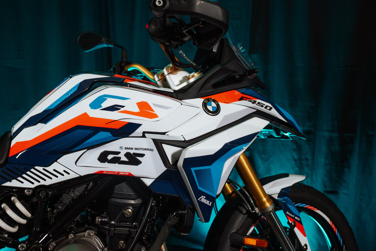 Kit de pegatinas adecuado para BMW F 450 GS - Edición Slim