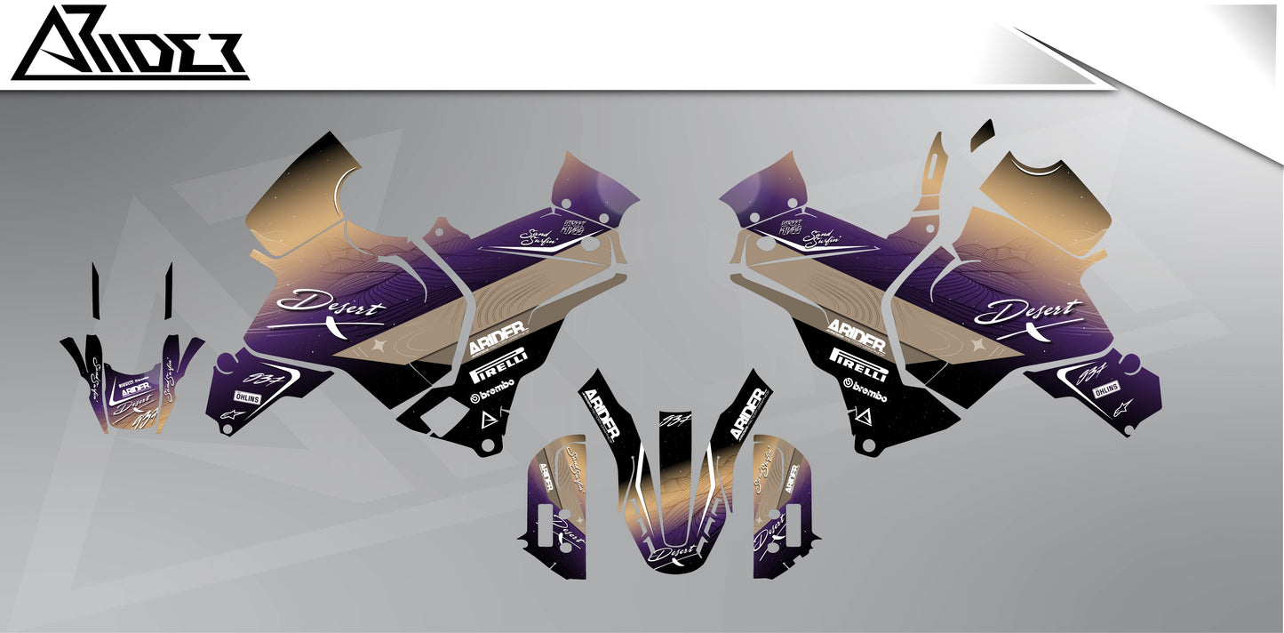 Graphics Kit suitable for Ducati DesertX Rally - Desert Edition