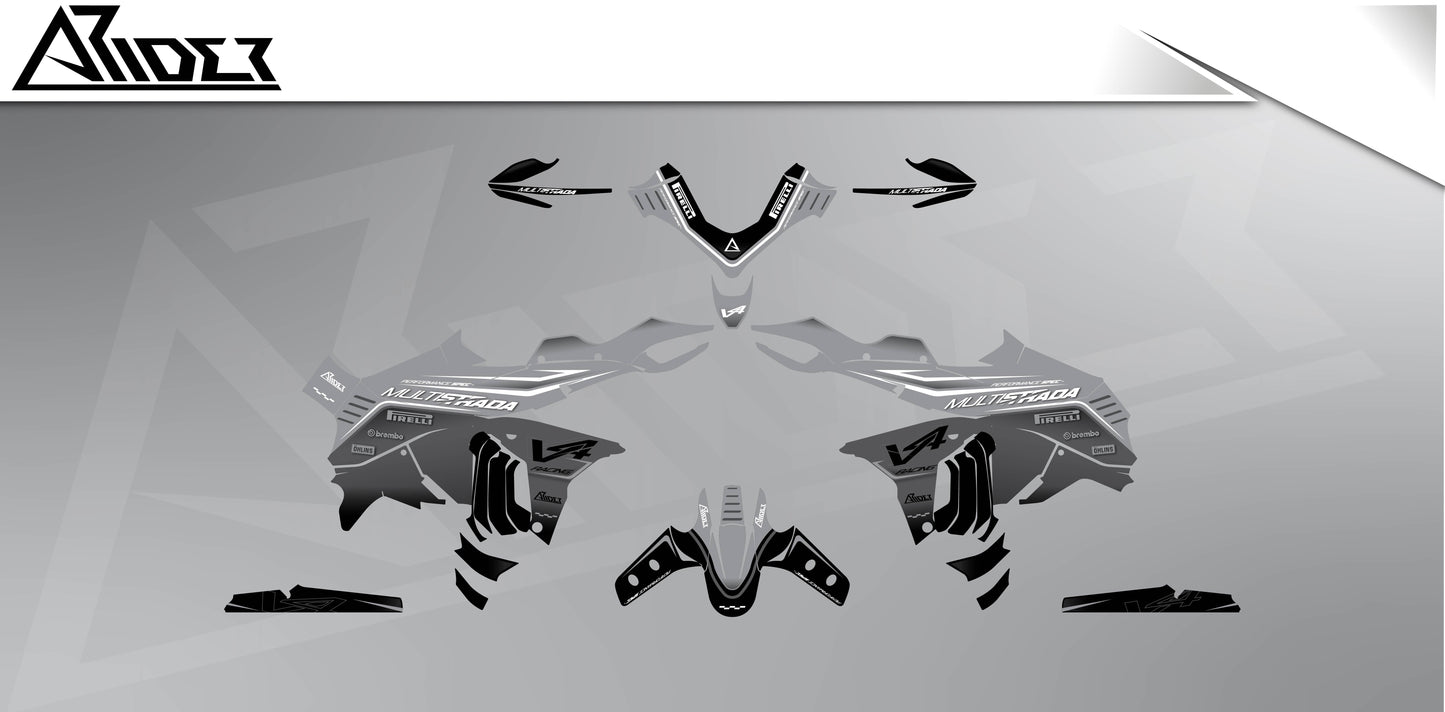 Graphics Kit suitable for Ducati Multistrada V4 - Explorer Edition