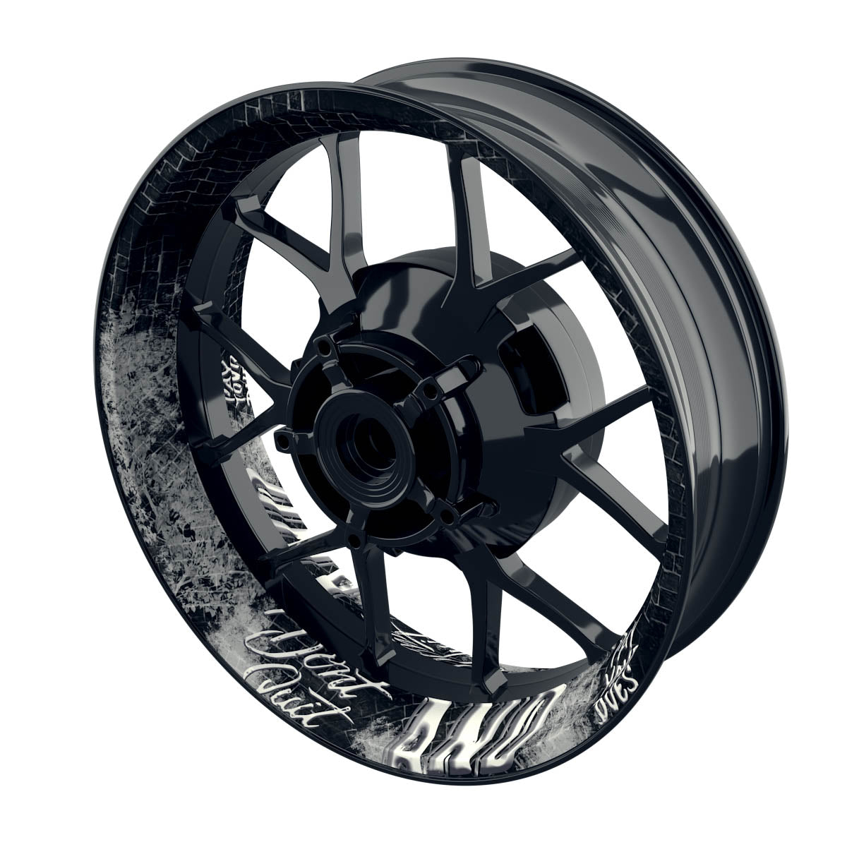 Felgenaufkleber Dont Quit Premium schwarz