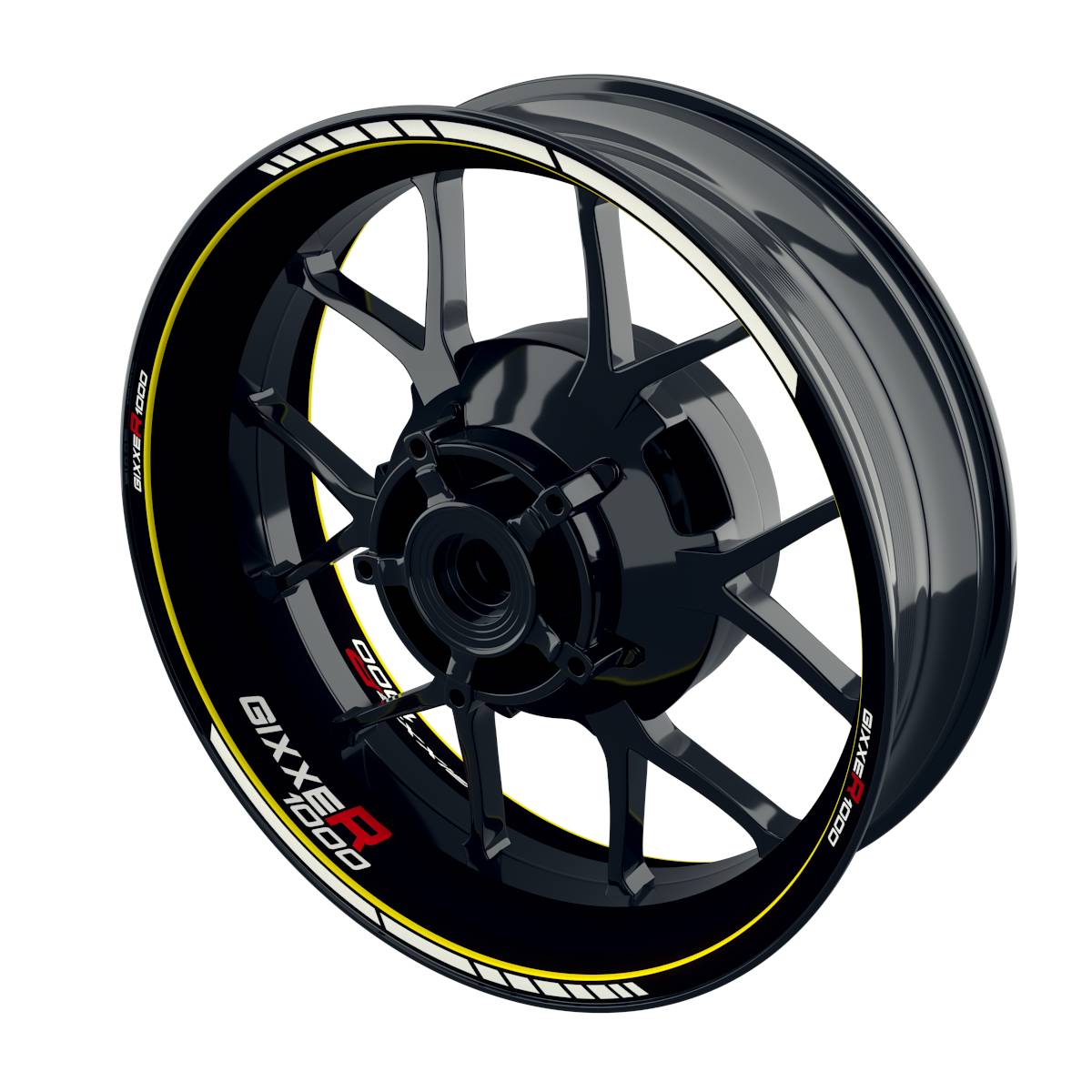 Suzuki GSXR 1000 Felgenaufkleber Gixxer 1000 Clean Wheelsticker Premium gelb
