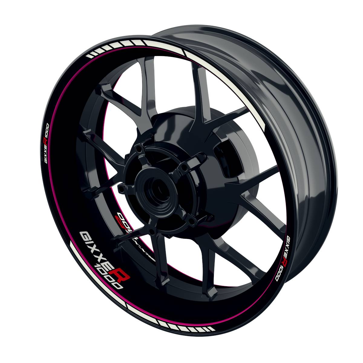 Suzuki GSXR 1000 Felgenaufkleber Gixxer 1000 Clean Wheelsticker Premium pink