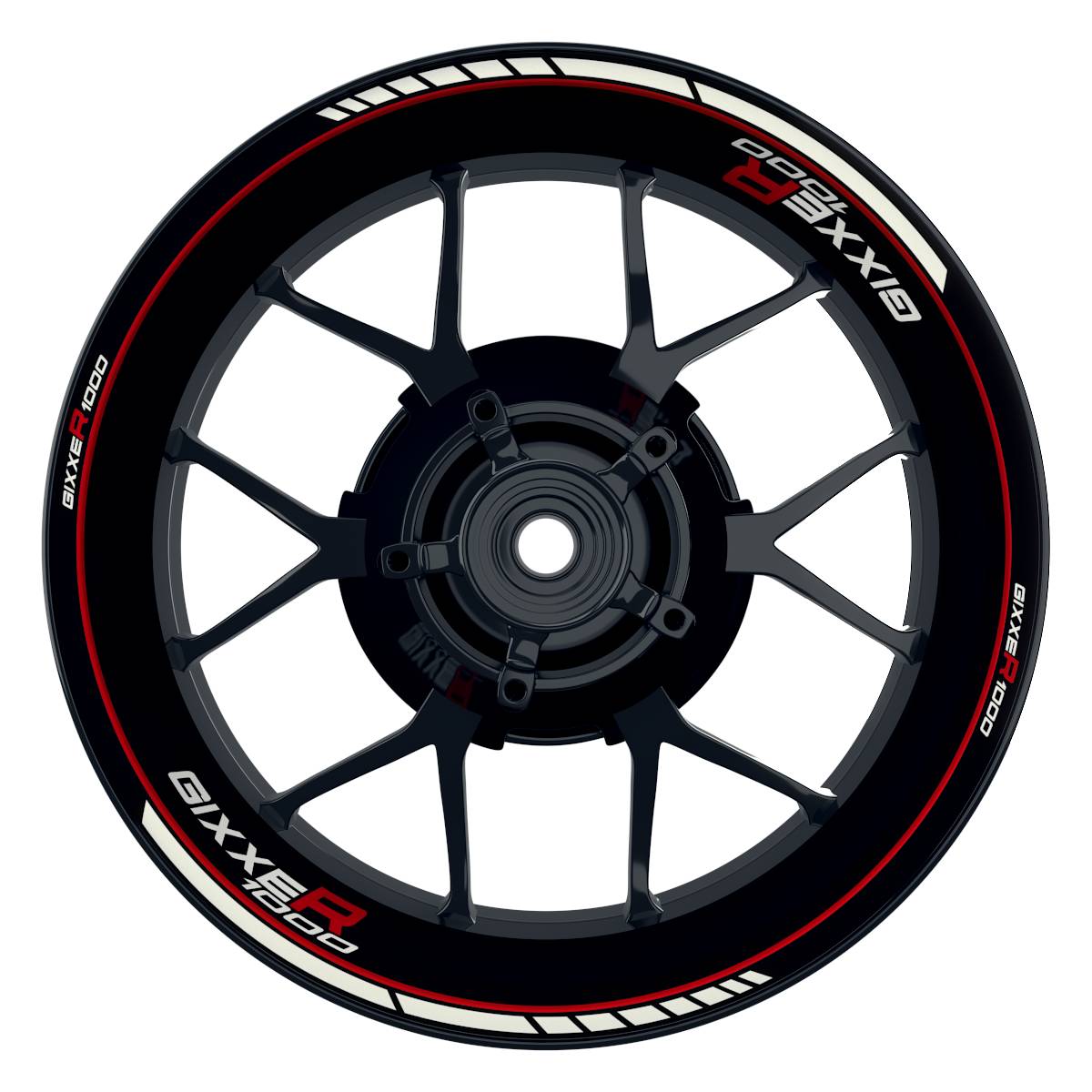 Suzuki GSXR 1000 Felgenaufkleber Gixxer 1000 Clean Wheelsticker Premium rot