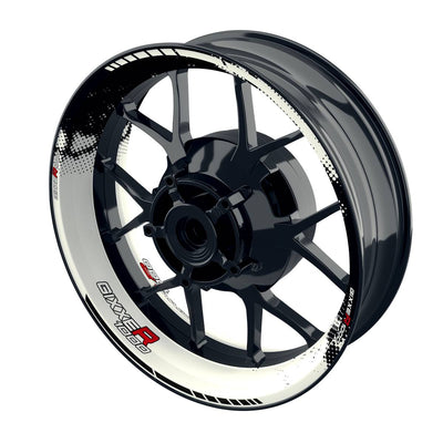 Suzuki GSXR 1000 Felgenaufkleber Gixxer 1000 Wheelsticker Premium weiss