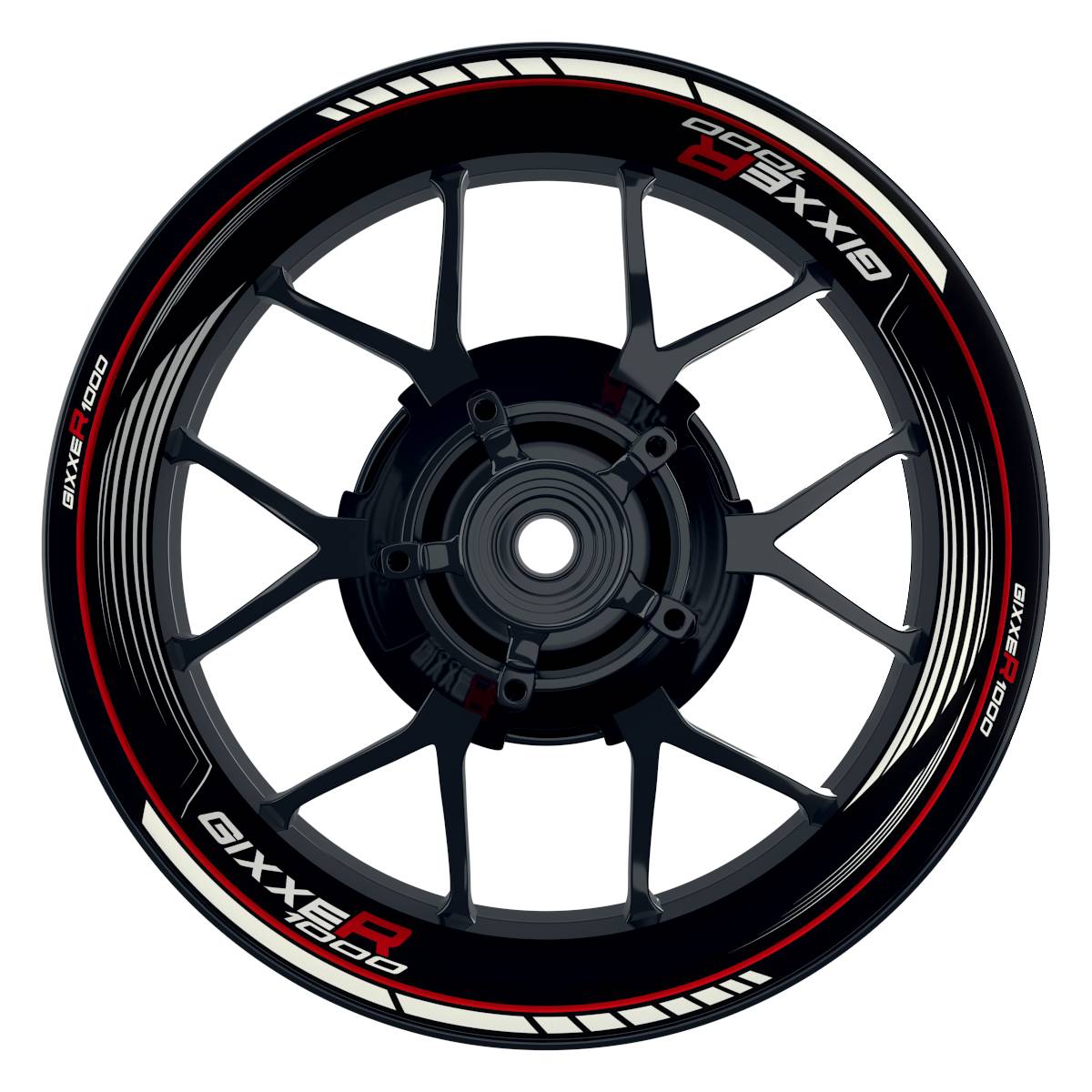 Suzuki GSXR 1000 Felgenaufkleber Gixxer 1000 SAW Wheelsticker Premium rot