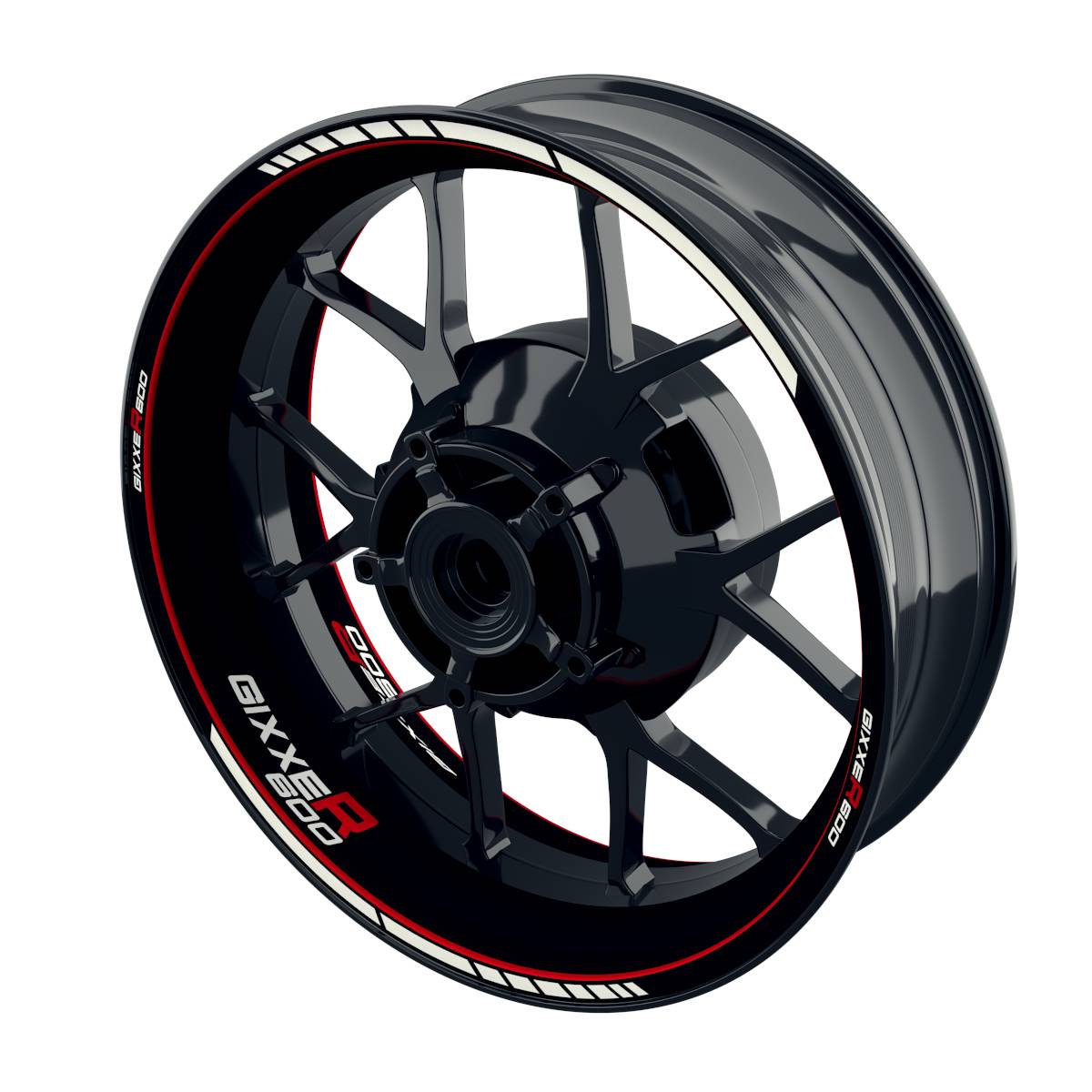 Suzuki GSXR 600 Felgenaufkleber GIXXER 600 Clean Wheelsticker Premium rot