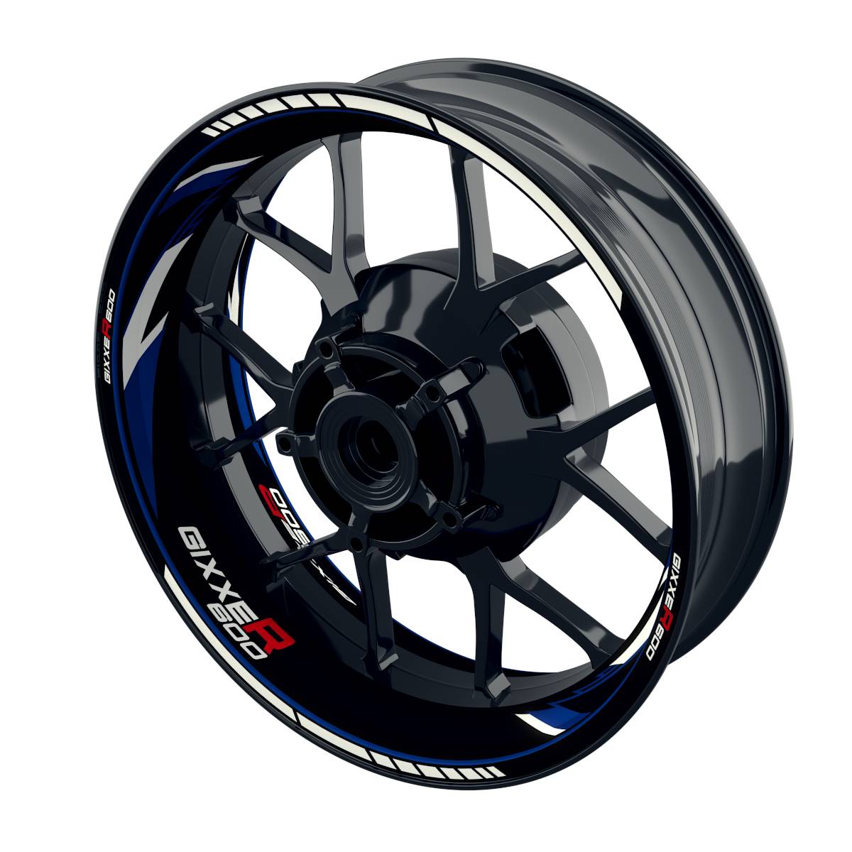 Suzuki GSXR 600 Felgenaufkleber GIXXER 600 Razor Wheelsticker Premium blau