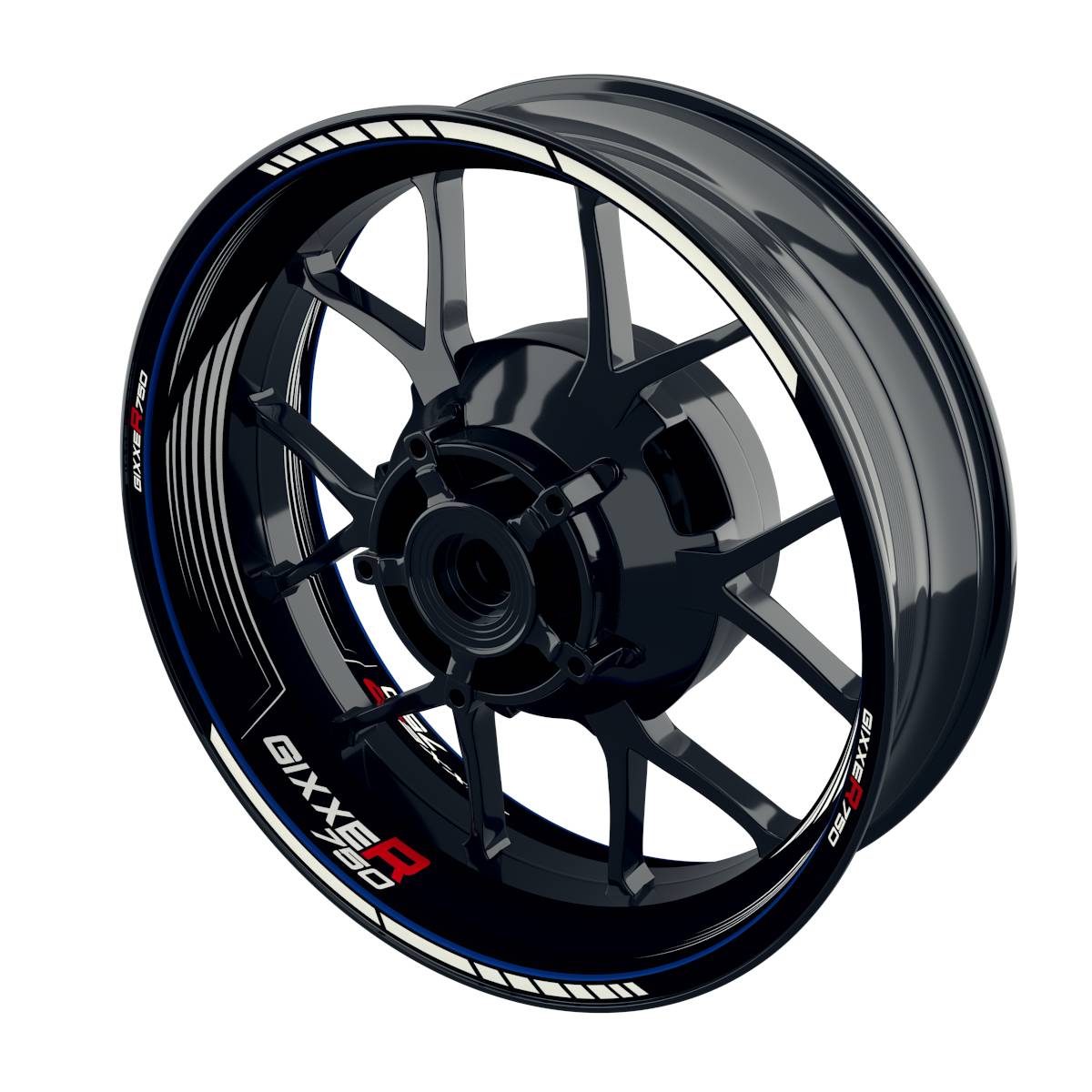 Suzuki GSXR 750 Felgenaufkleber GIXXER 750 SAW Wheelsticker Premium blau