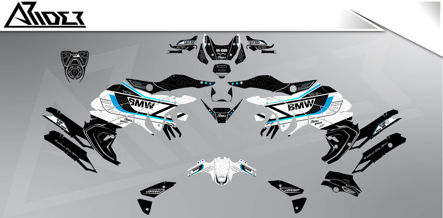 Dekor passend für BMW R1300 GS Dekor - Outrider Edition