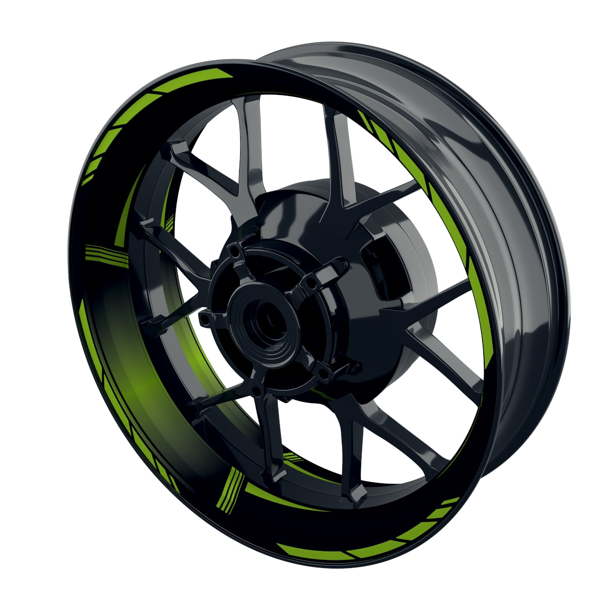 Felgenaufkleber Gradient schwarz Wheelsticker Premium grün