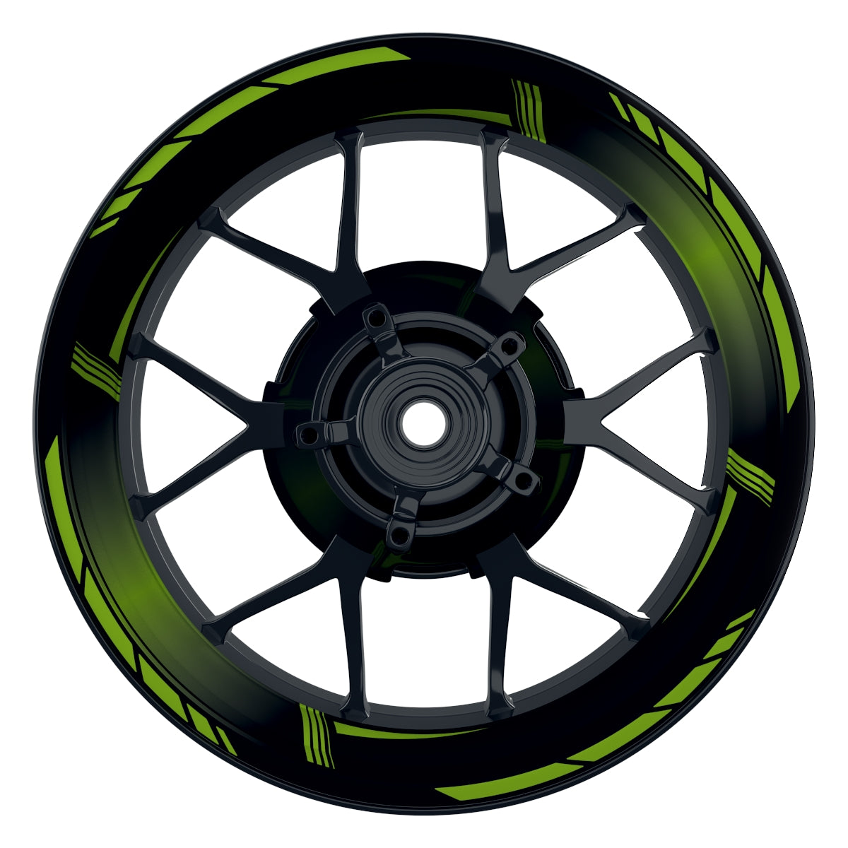 Felgenaufkleber Gradient schwarz Wheelsticker Premium grün