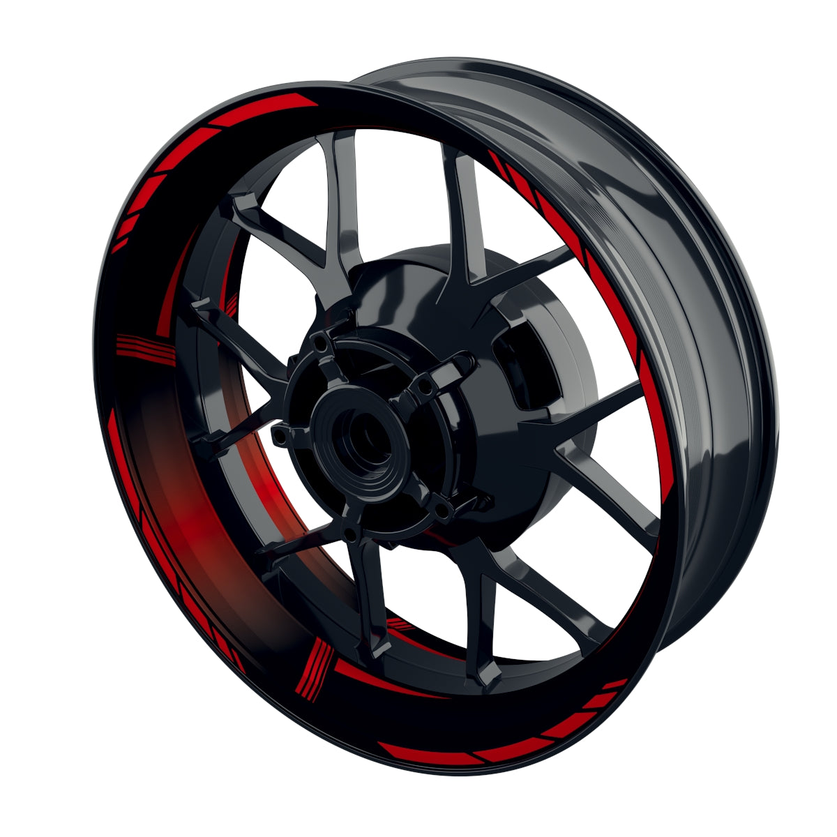Felgenaufkleber Gradient schwarz Wheelsticker Premium rot