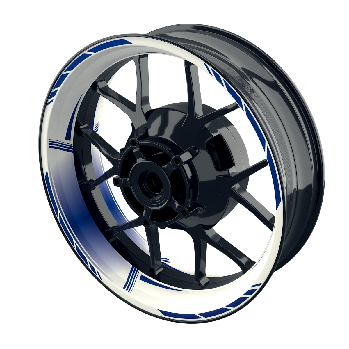 Felgenaufkleber Gradient weiss Wheelsticker Premium blau