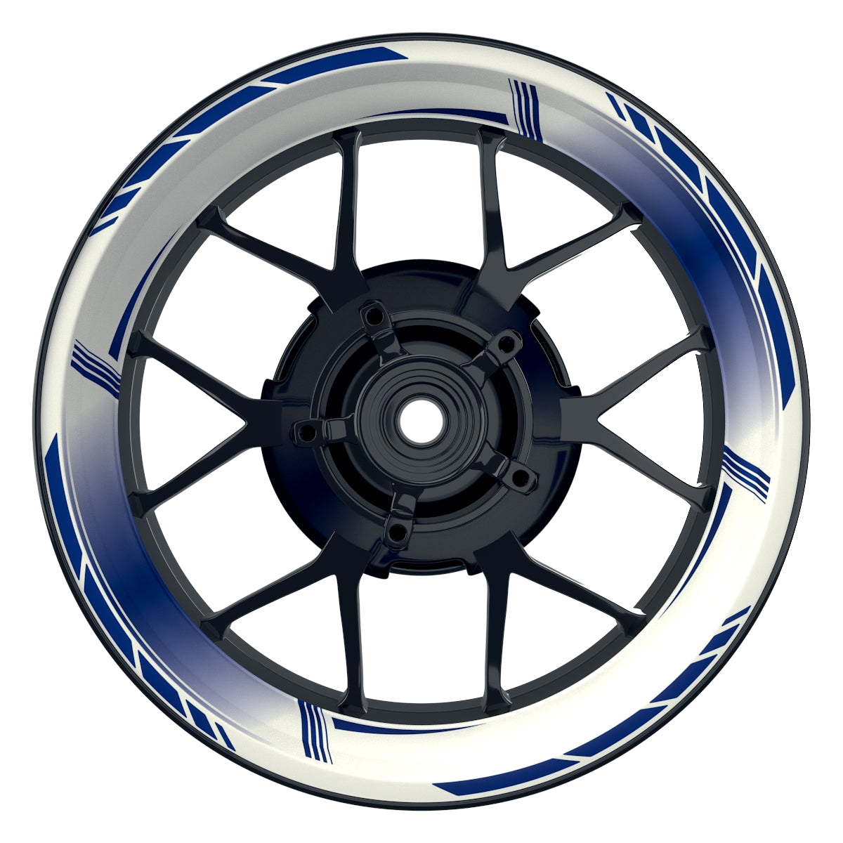 Felgenaufkleber Gradient weiss Wheelsticker Premium blau