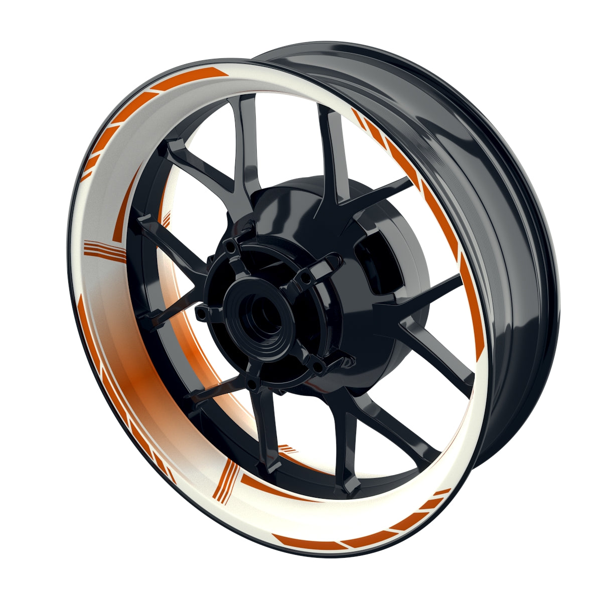 Felgenaufkleber Gradient weiss Wheelsticker Premium orange