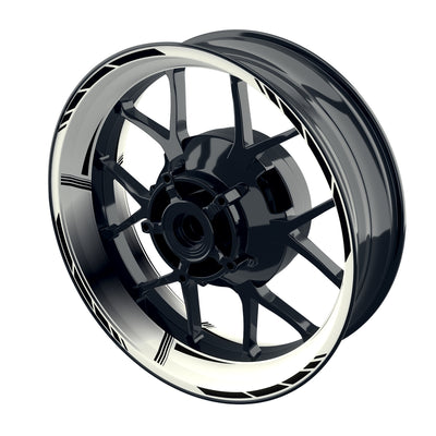 Felgenaufkleber Gradient weiss Wheelsticker Premium schwarz