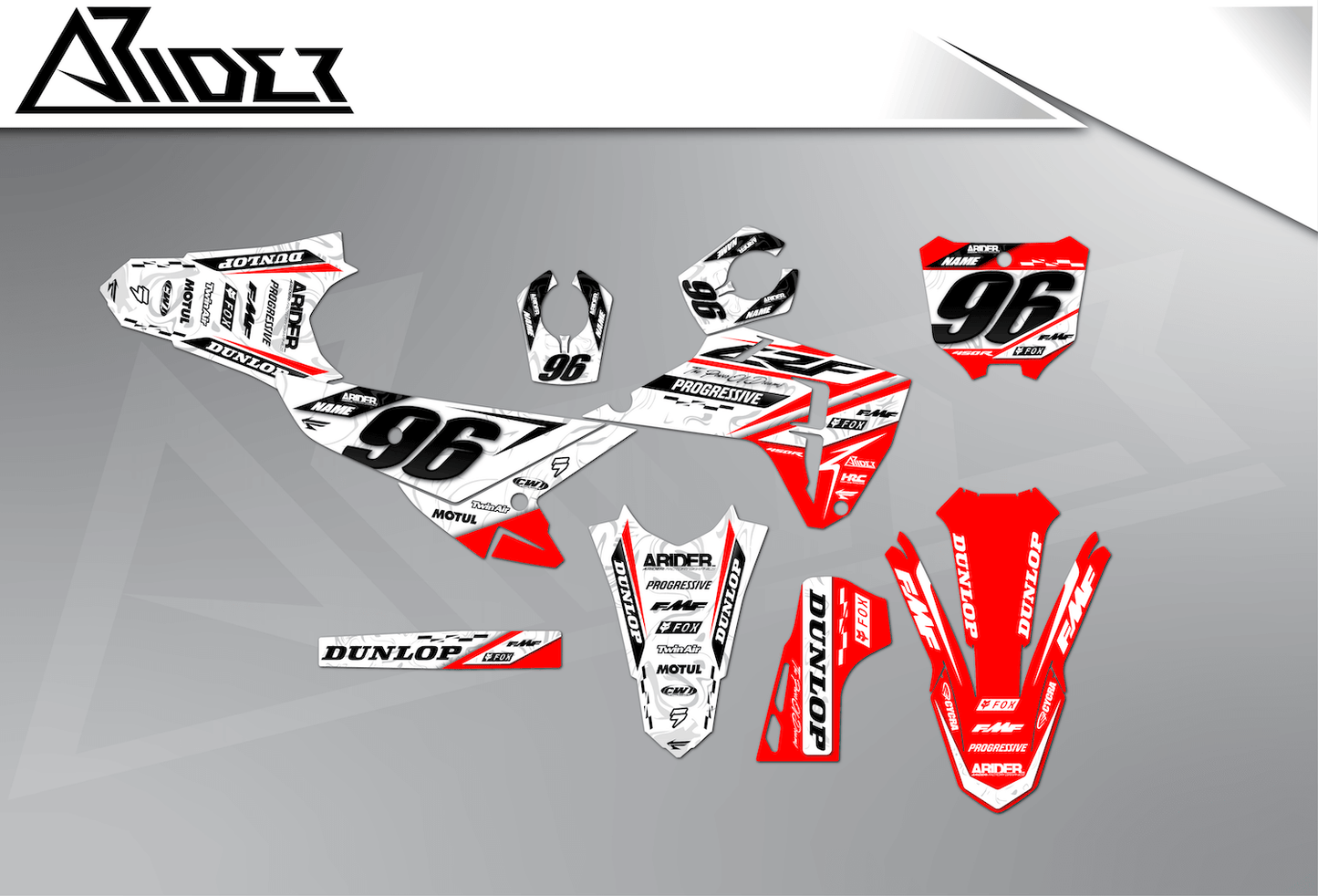 Kit grafiche adatte per Honda CRF / CR - Edizione Factory