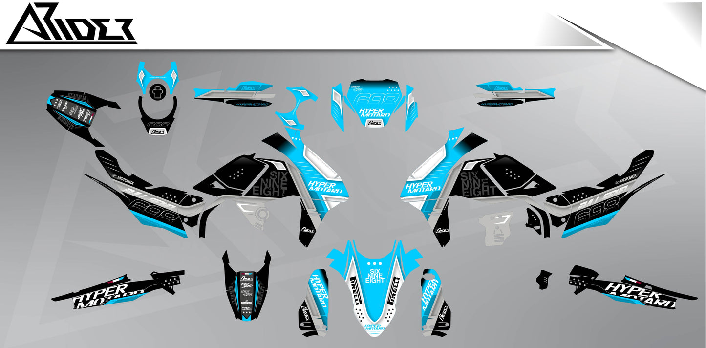 Graphics Kit suitable for Ducati Hypermotard Mono 698 - Factory Edition