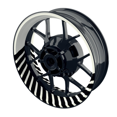 Felgenaufkleber Hypnotic schwarz Wheelsticker Premium weiss