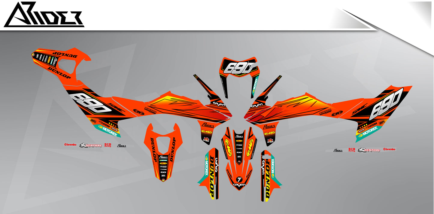 Dekor passend für KTM 690 SMC-R - Riot Edition - Arider