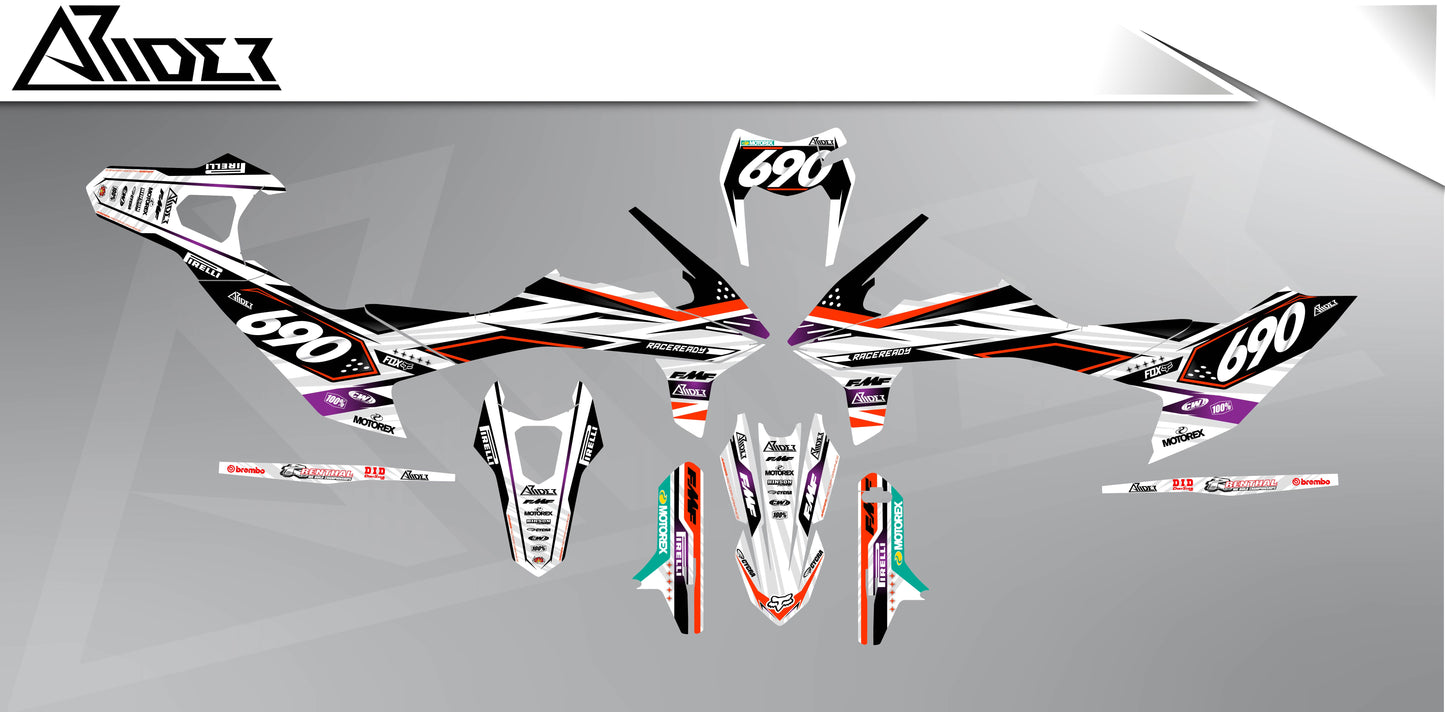 Dekor passend für KTM 690 SMC-R - Flare Edition - Arider