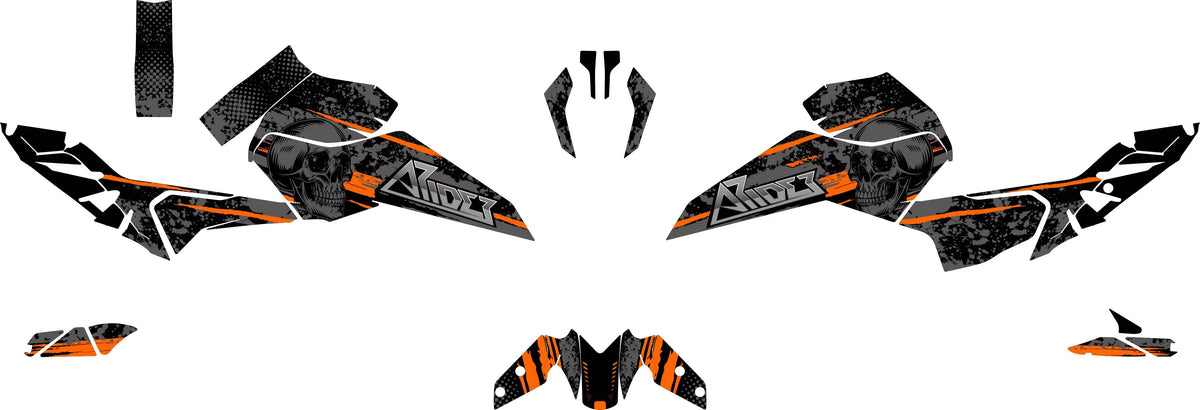 Dekor passend für KTM Duke 125 - Skull Edition - Arider