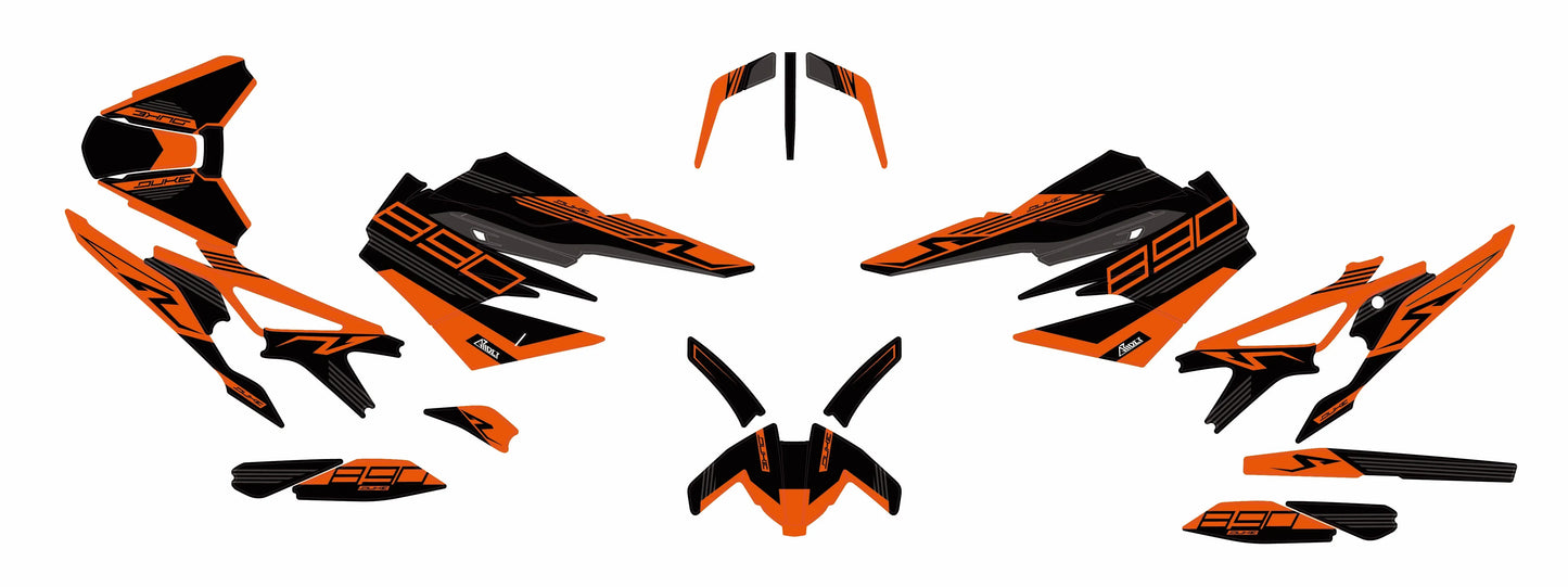 Dekor passend für KTM Duke 890 (R) - Racing Edition - Arider
