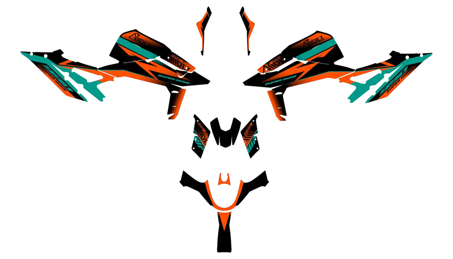 Dekor passend für KTM Duke 990 - Fade Edition - Arider