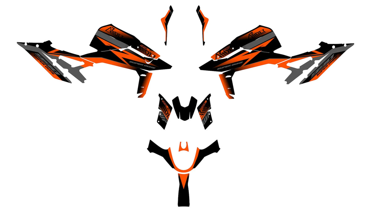 Dekor passend für KTM Duke 990 - Fade Edition - Arider