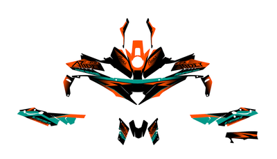 Graphics Kit suitable for KTM Super Duke 1390 - Fade Edition