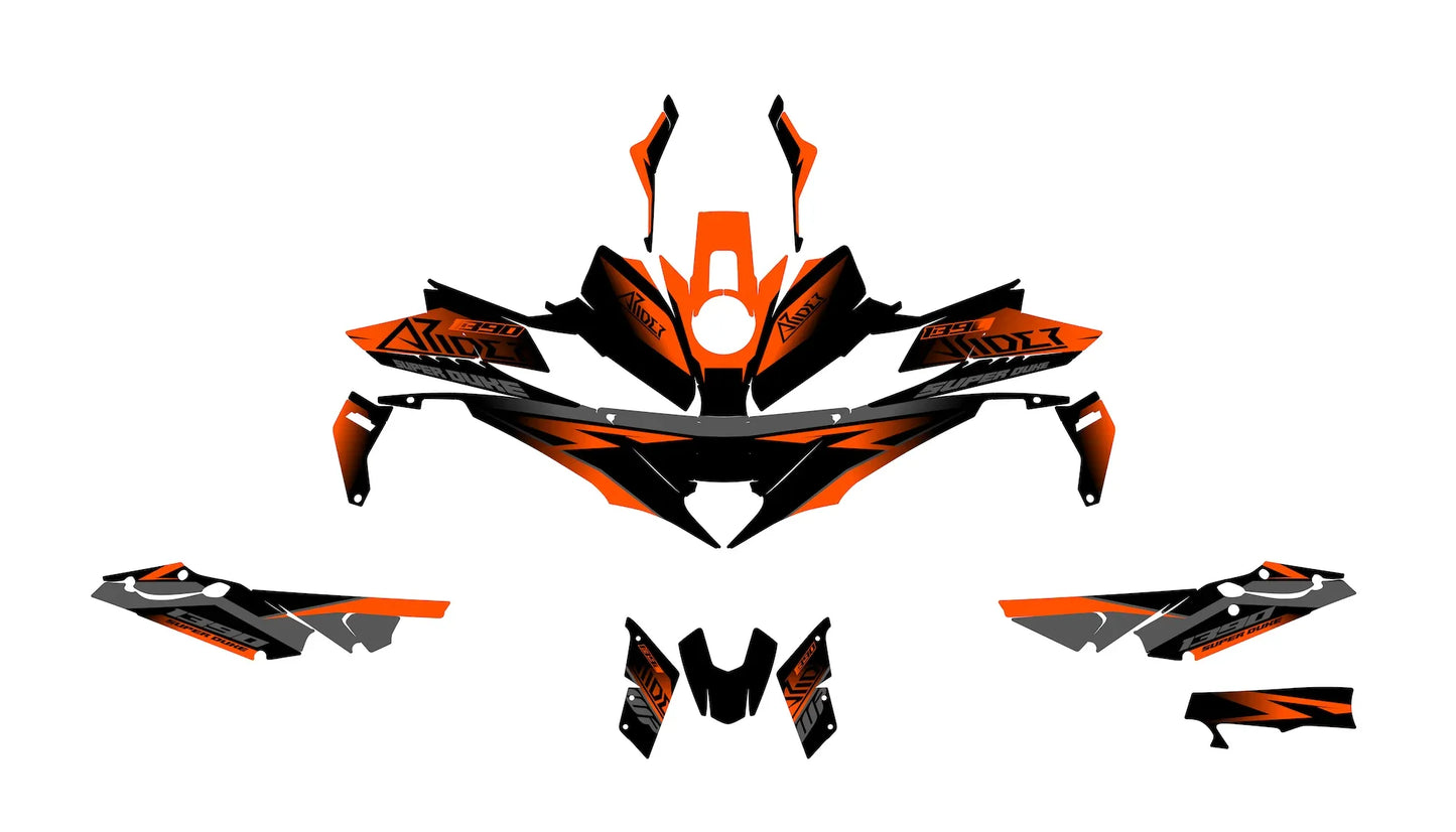 Dekor passend für KTM Super Duke 1390 - Fade Edition - Arider