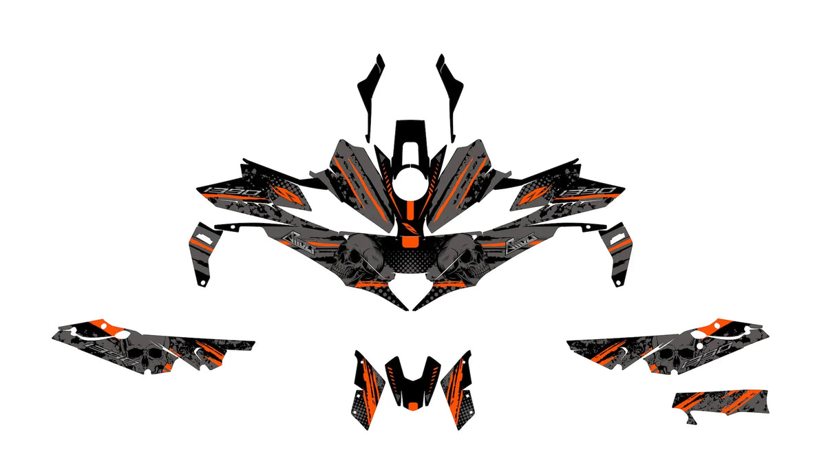 Dekor passend für KTM Super Duke 1390 - Skull Edition - Arider