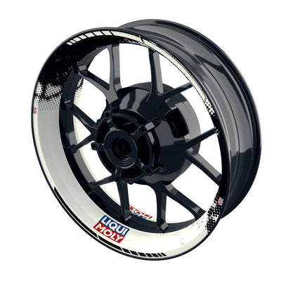 Felgenaufkleber Liqui Moly Motiv DOTS schwarz Wheelsticker Premium weiss