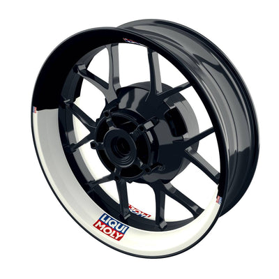 Felgenaufkleber Liqui Moly Motiv Halb Halb schwarz Wheelsticker Premium weiss