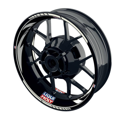 Felgenaufkleber Liqui Moly Motiv Razor schwarz Wheelsticker Premium weiss